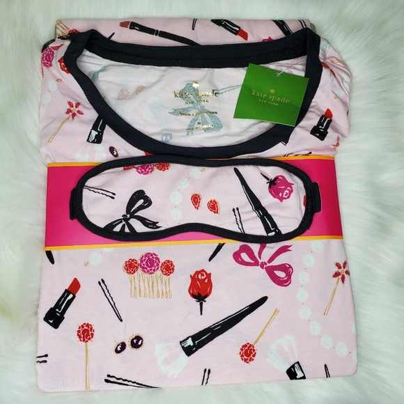 NWT KATE SPADE PINK DREAM A LITTLE DREAM PAJAMA DRESS SIZE SMALL MEDIUM